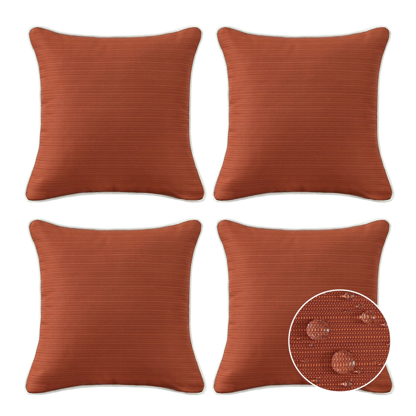 Unimatta Outdoor Pillow With Inserts Tangerine