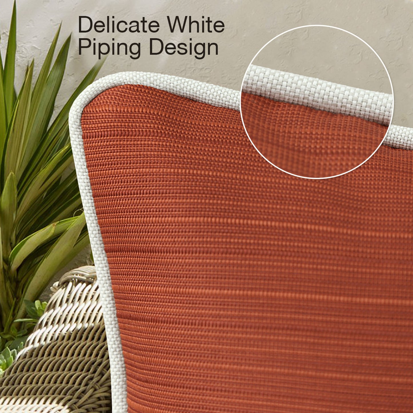 Unimatta Outdoor Pillow With Inserts Tangerine