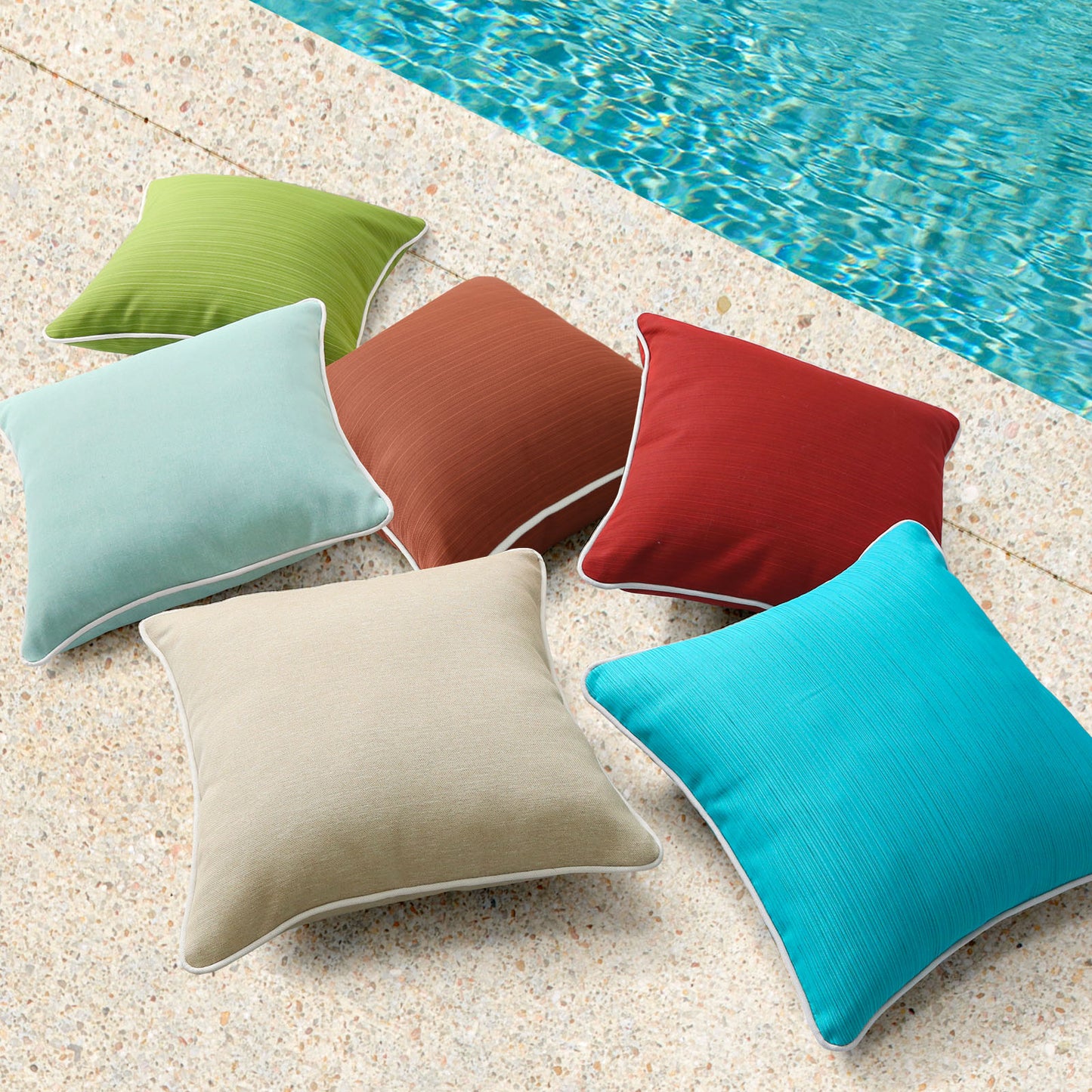 Unimatta Outdoor Pillow With Inserts Tangerine
