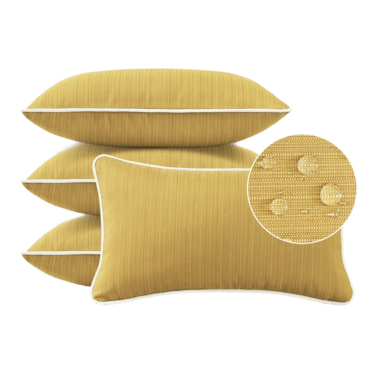 Unimatta Outdoor Pillow With Inserts Yellow Brown