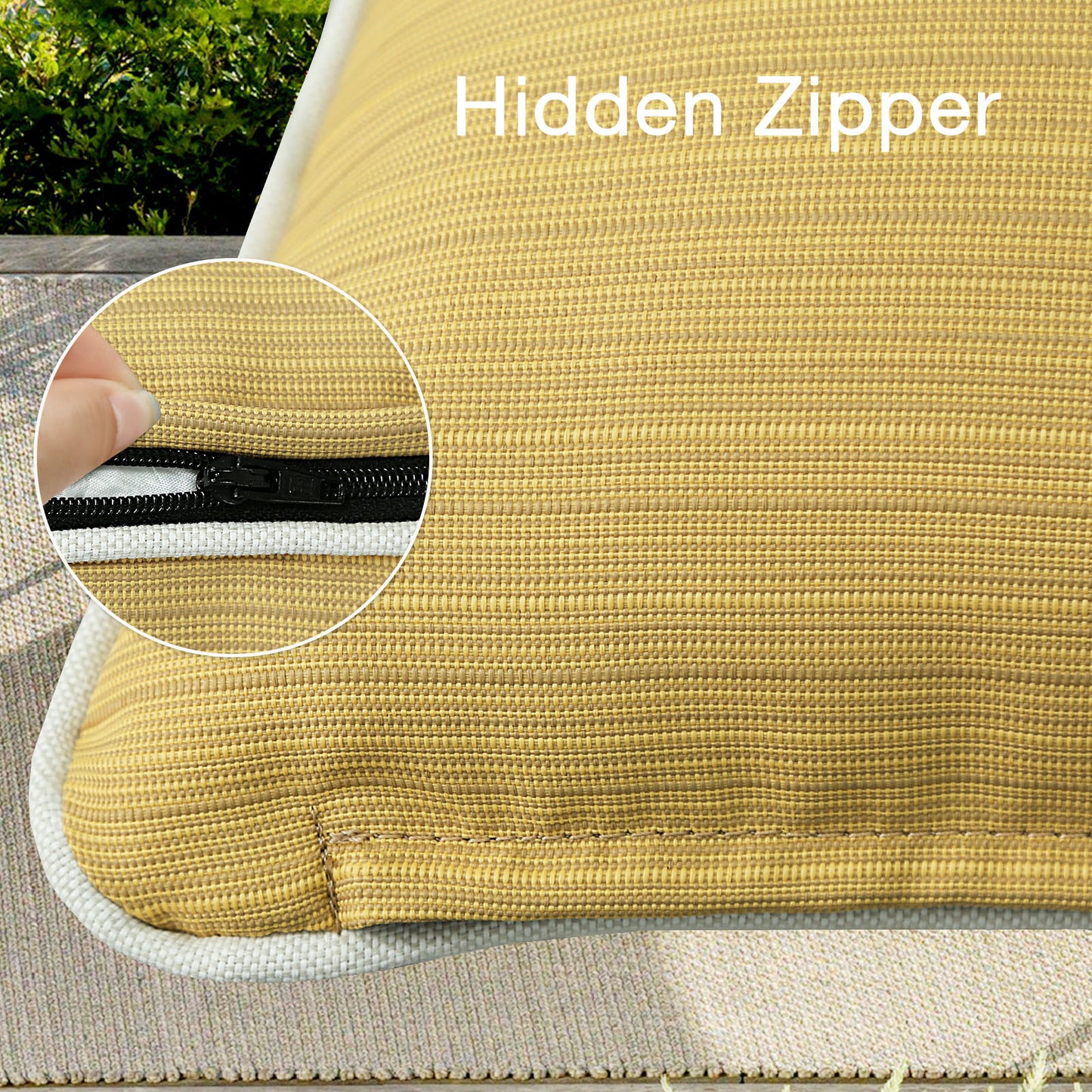 Unimatta Outdoor Pillow With Inserts Yellow Brown