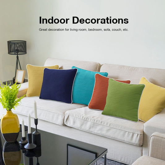 Unimatta Outdoor Pillow With Inserts Yellow Brown