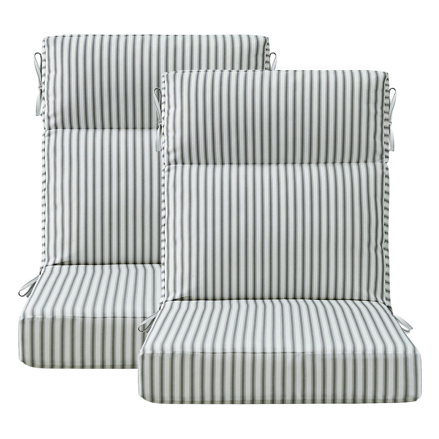 Unimatta Outdoor 44" x21" High Back Cushion Black and White