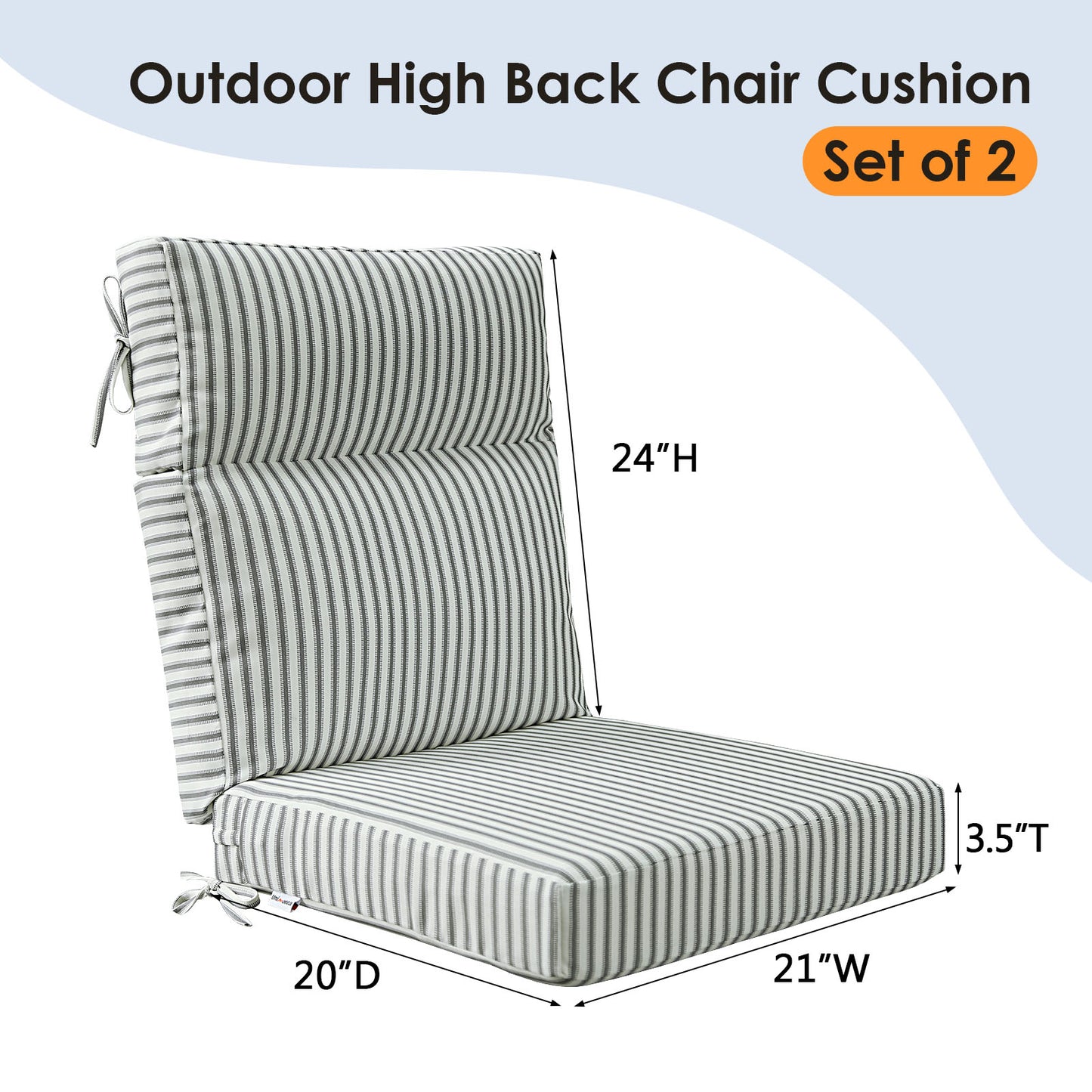 Unimatta Outdoor 44" x21" High Back Cushion
