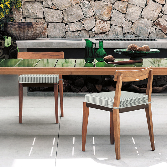 Unimatta Outdoor 19" x19" Seat Cushion Black and White