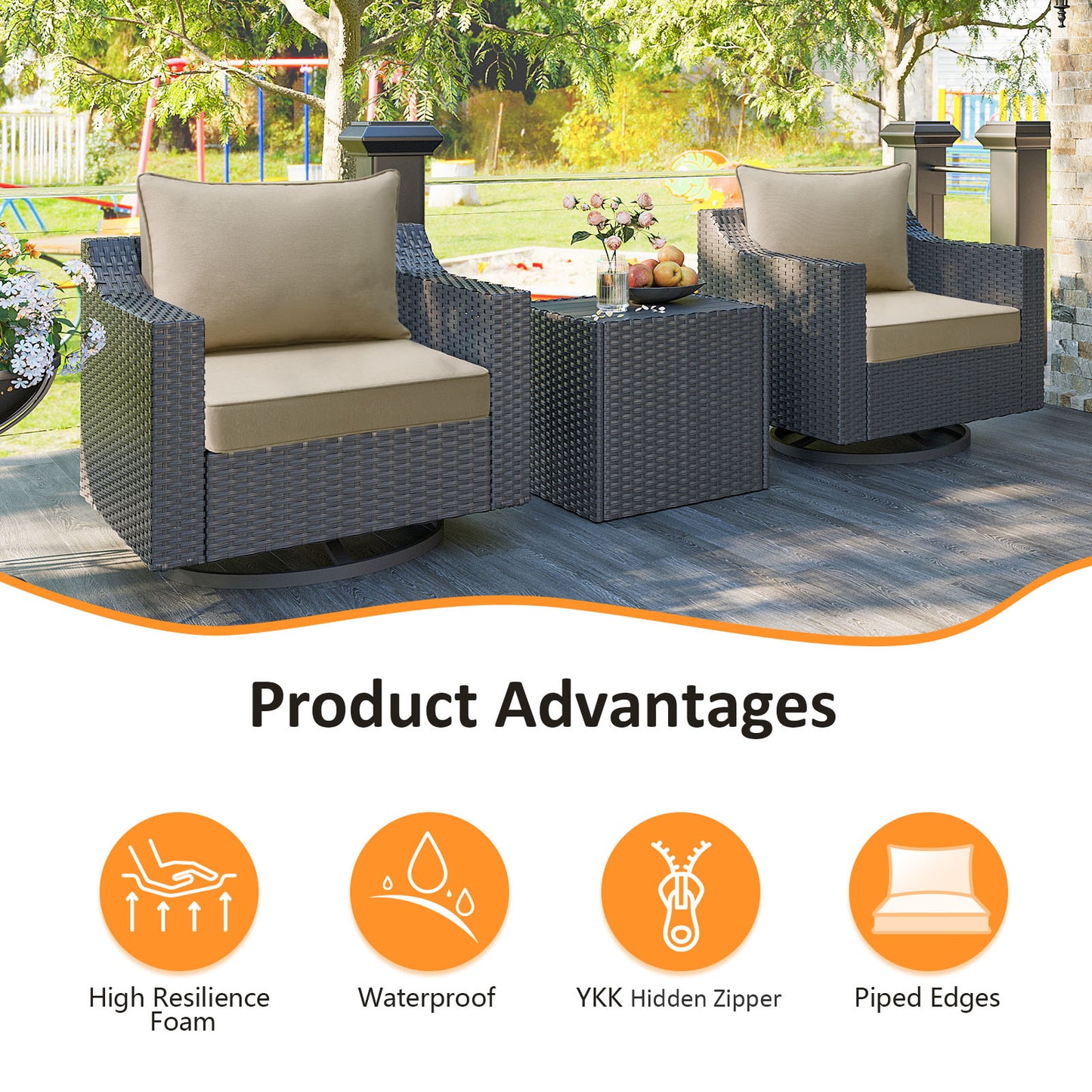 Unimatta Outdoor 24" x24" Deep Seat Cushion