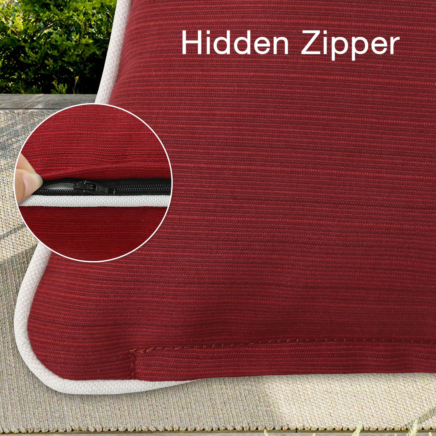 Unimatta Outdoor Pillow With Inserts Red
