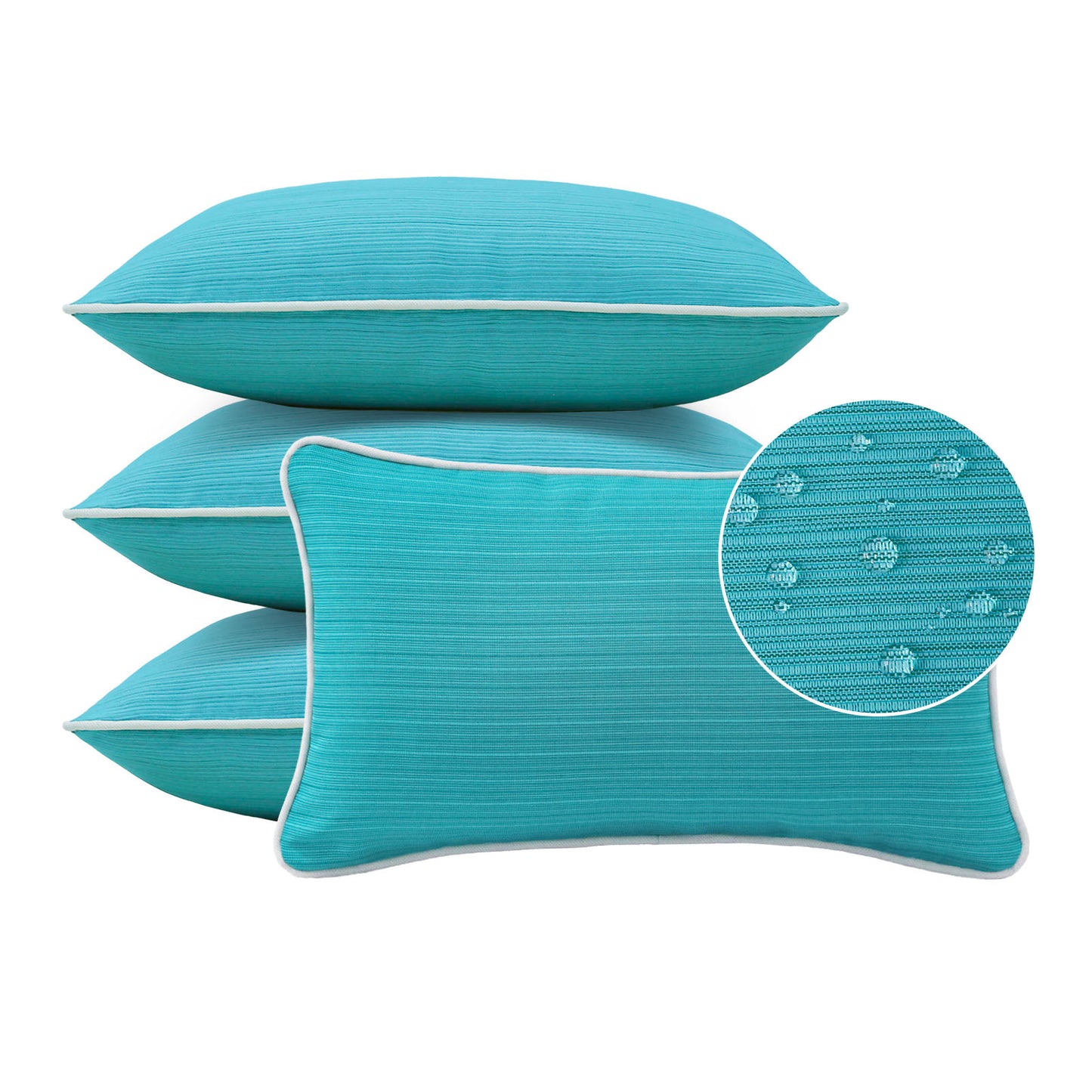 Unimatta Outdoor Pillow With Inserts Turquoise