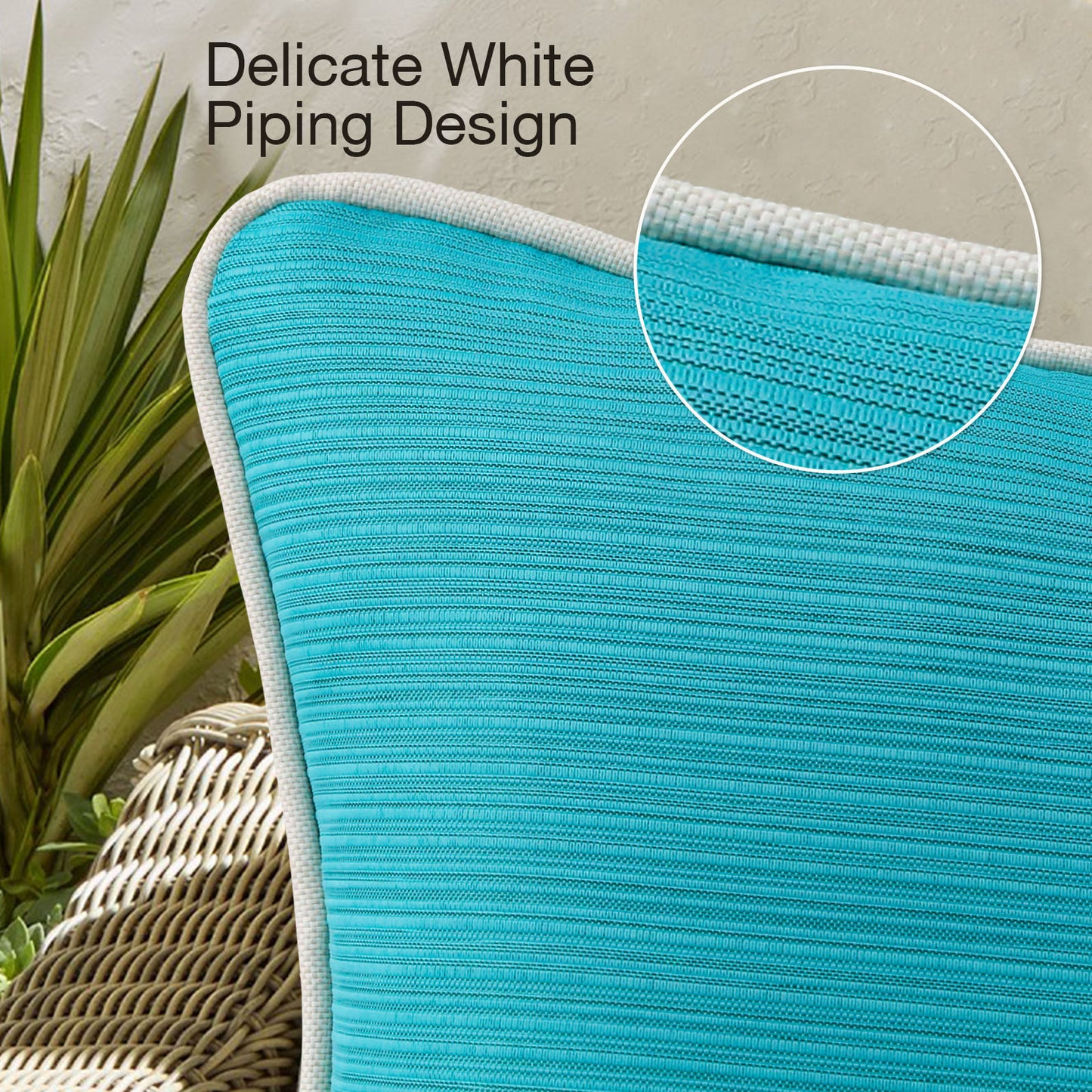 Unimatta Outdoor Pillow With Inserts Turquoise