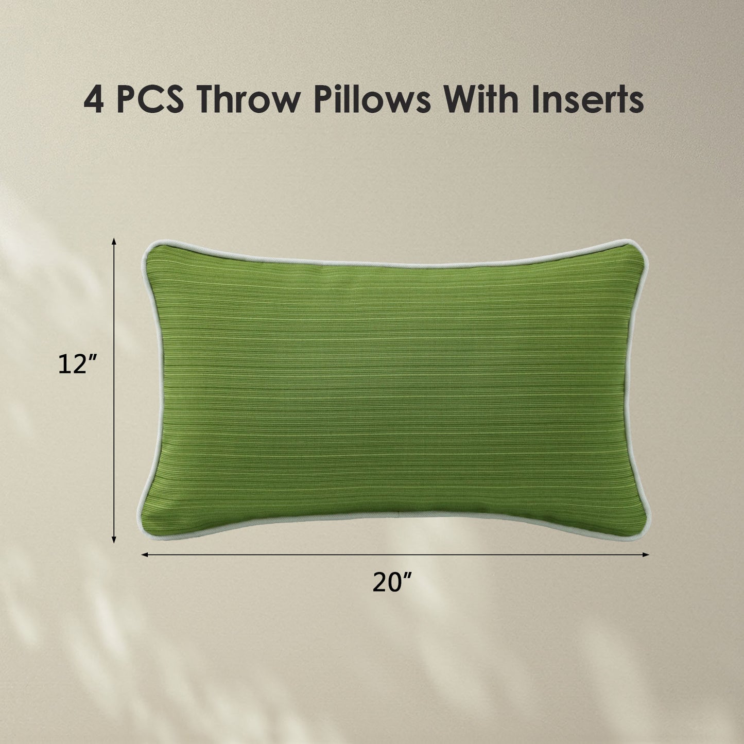 Unimatta Outdoor Pillow With Inserts Lawn Green