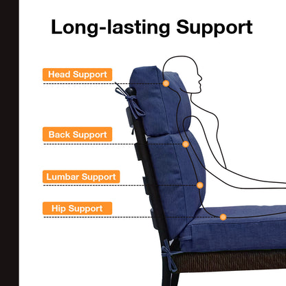 Unimatta Outdoor 44" x21" High Back Cushion Navy