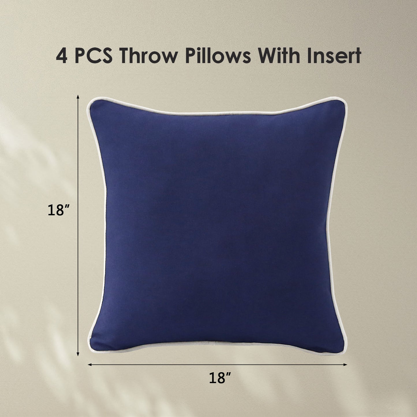 Unimatta Outdoor Pillow With Inserts Navy