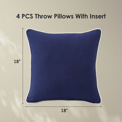 Unimatta Outdoor Pillow With Inserts Navy