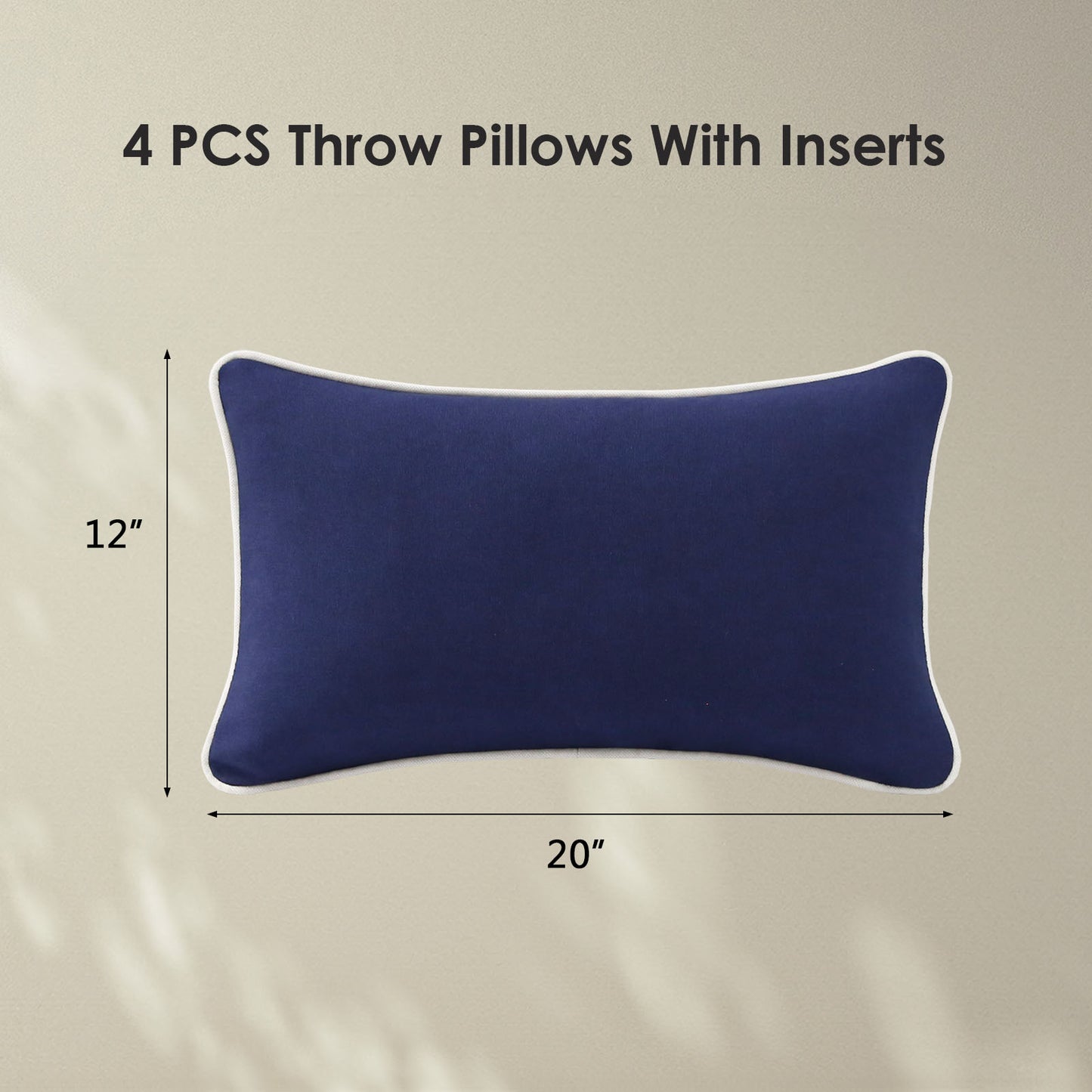 Unimatta Outdoor Pillow With Inserts Navy