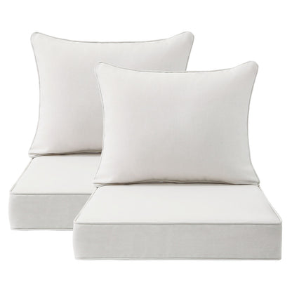 Unimatta Outdoor 24" x24" Deep Seat Cushion Linen