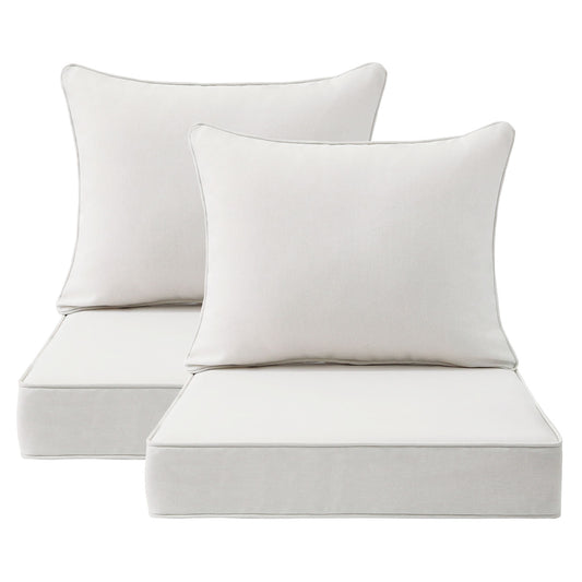 Unimatta Outdoor 24" x24" Deep Seat Cushion Linen