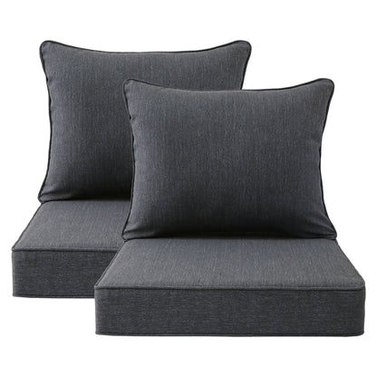 Unimatta Outdoor 24" x24" Deep Seat Cushion Charcoal