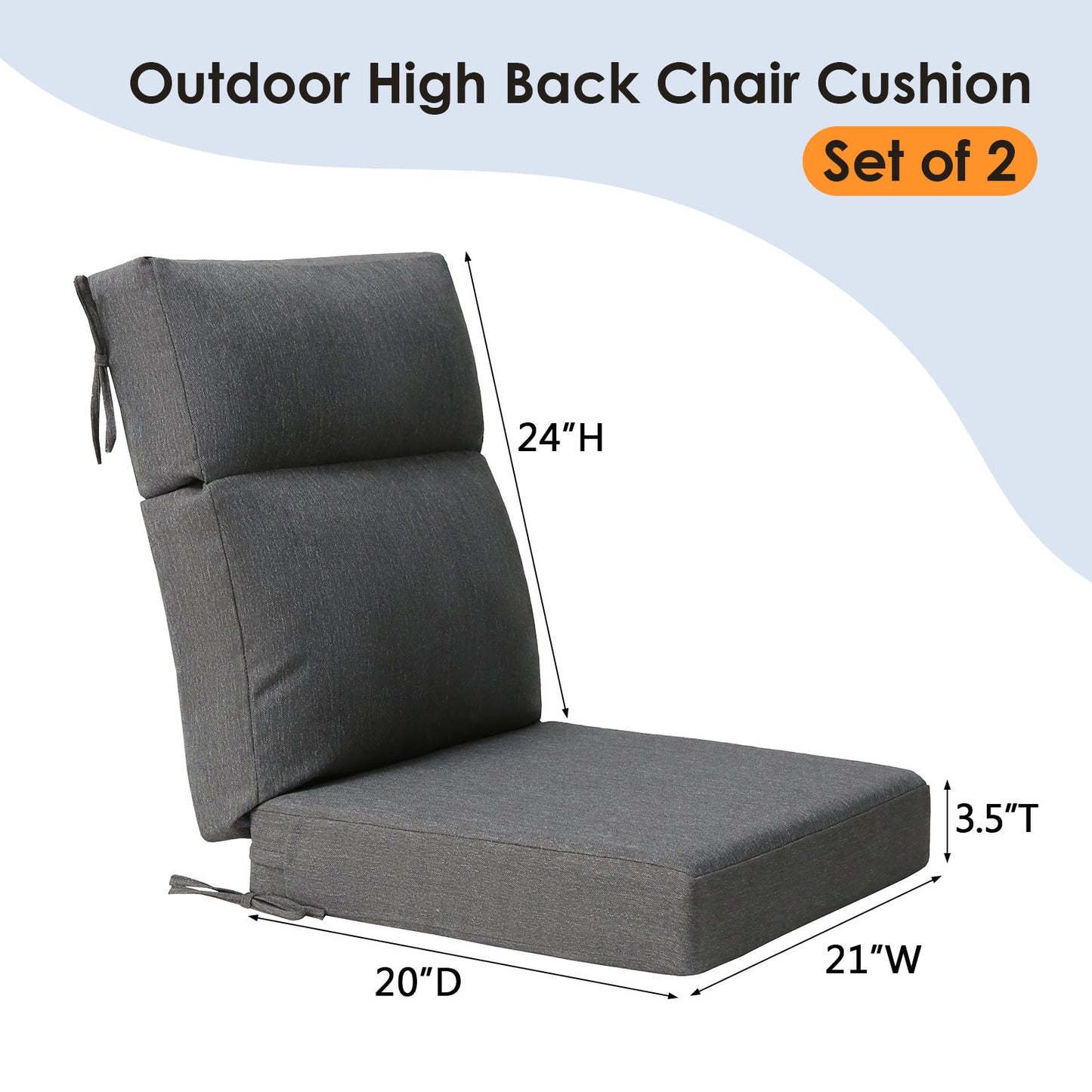 Unimatta Outdoor 44" x21" High Back Cushion