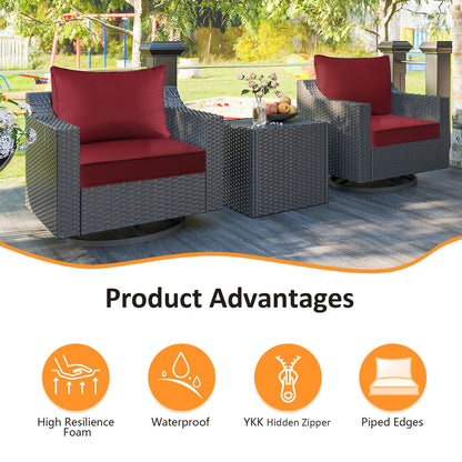 Unimatta Outdoor 24" x24" Deep Seat Cushion Red