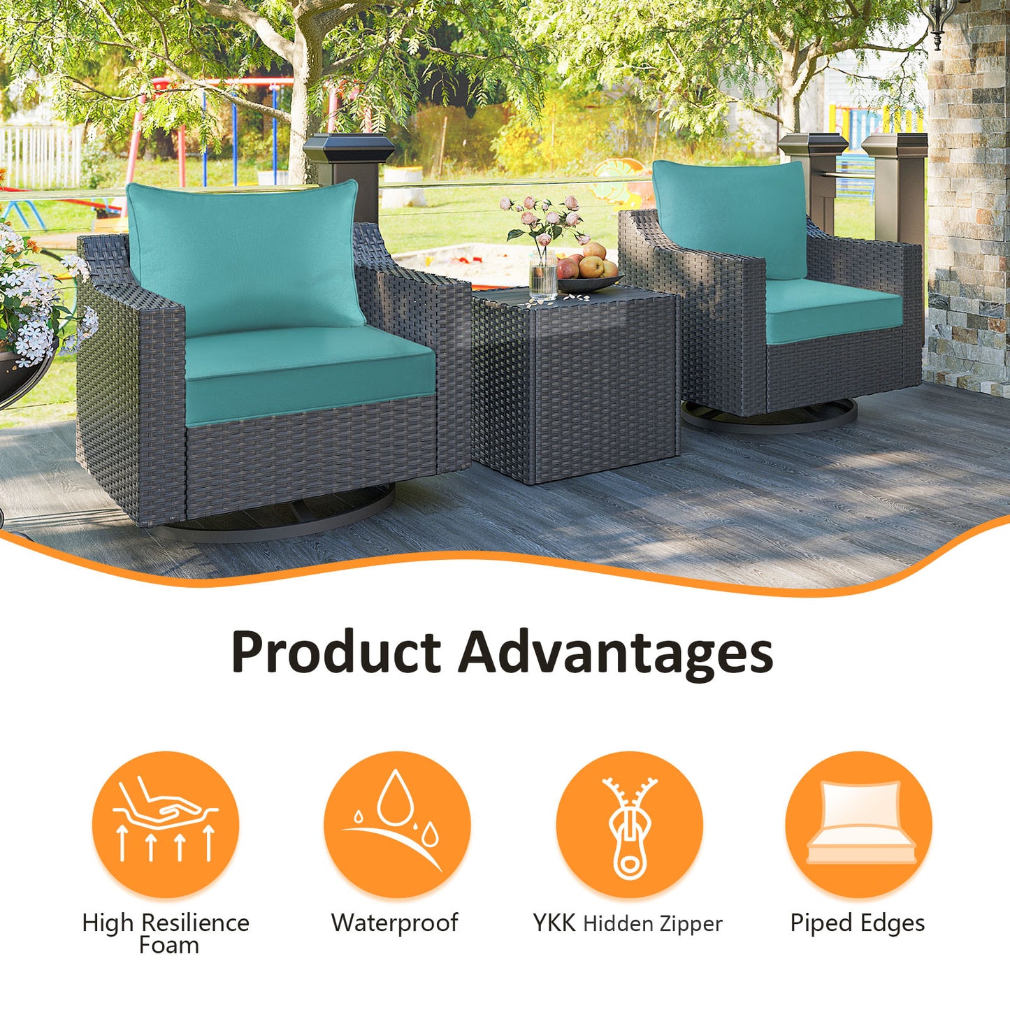 Unimatta Outdoor 24" x24" Deep Seat Cushion