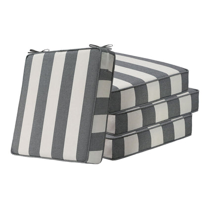 Unimatta Outdoor 19" x19" Seat Cushion Gray Stripe