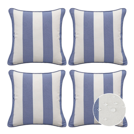 Unimatta Outdoor Pillow With Inserts Navy  Stripe