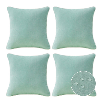 Unimatta Outdoor Pillow With Inserts Aqua Green