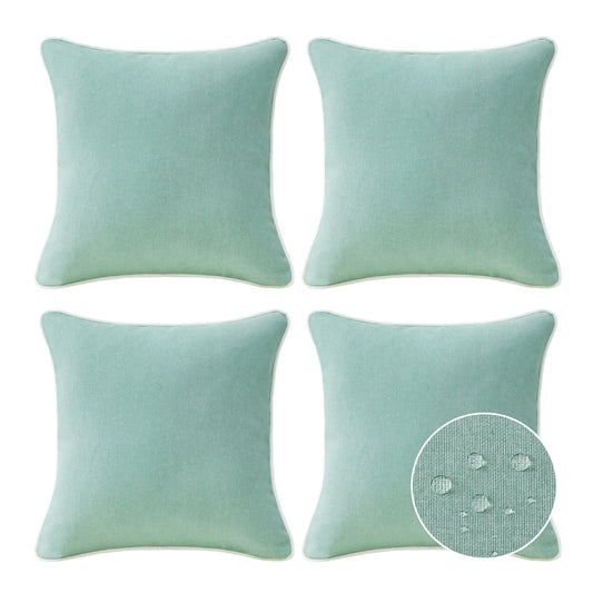 Unimatta Outdoor Pillow With Inserts Aqua Green