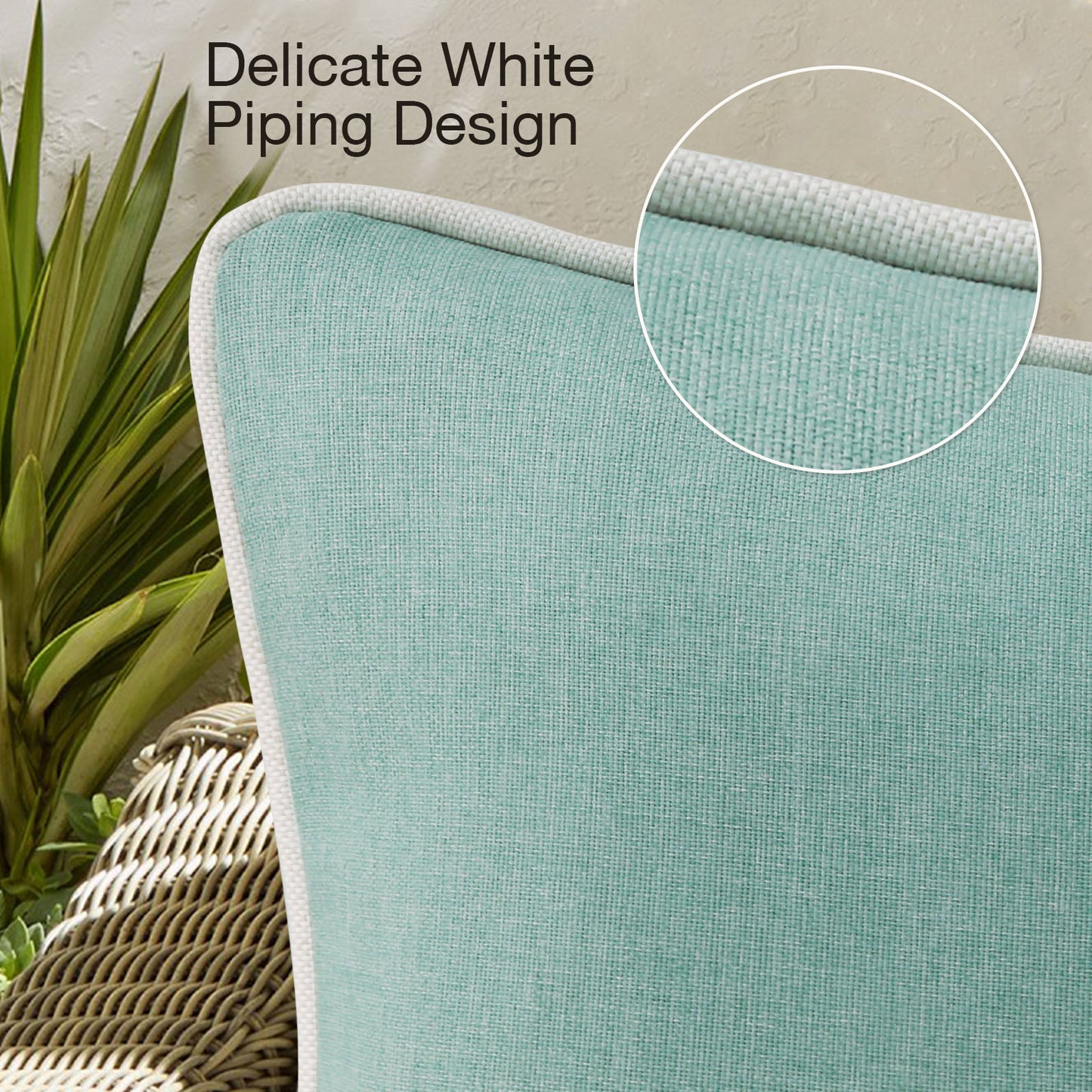 Unimatta Outdoor Pillow With Inserts Aqua Green
