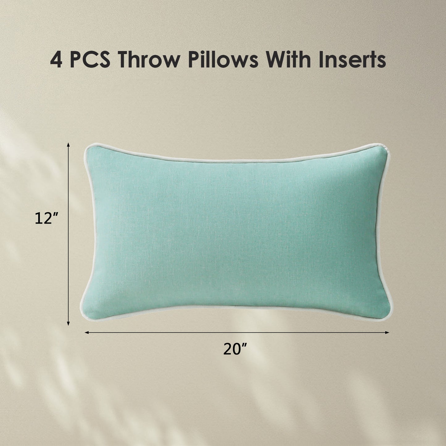 Unimatta Outdoor Pillow With Inserts Aqua Green