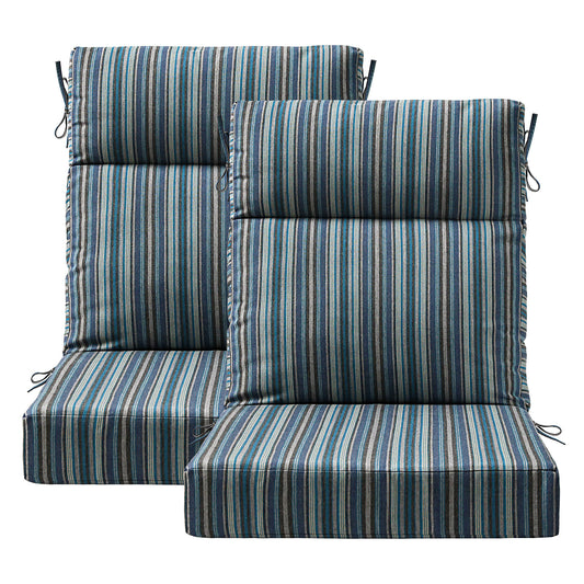 Sunbrella Outdoor 44" x21" High Back Cushion Troupe Dock