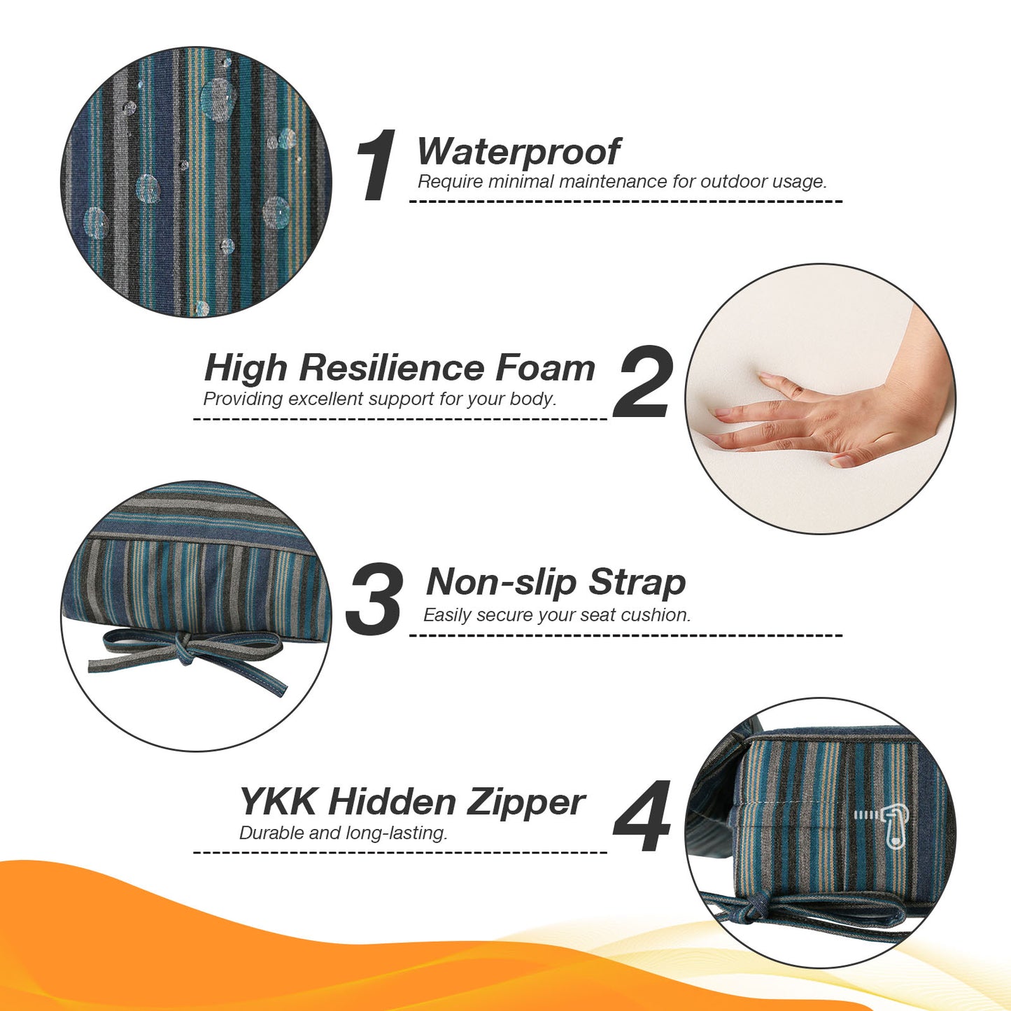 Unimatta Outdoor 44" x21" High Back Cushion