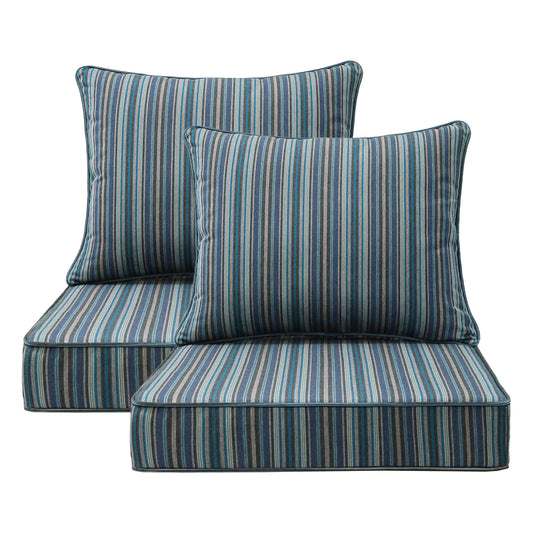 Sunbrella Outdoor 24" x24" Deep Seat Cushion Troupe Dock