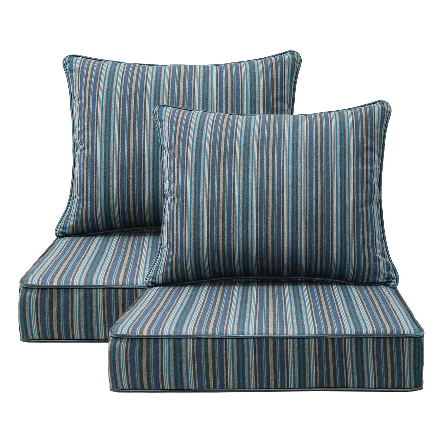 Sunbrella Outdoor 24" x24" Deep Seat Cushion Troupe Dock