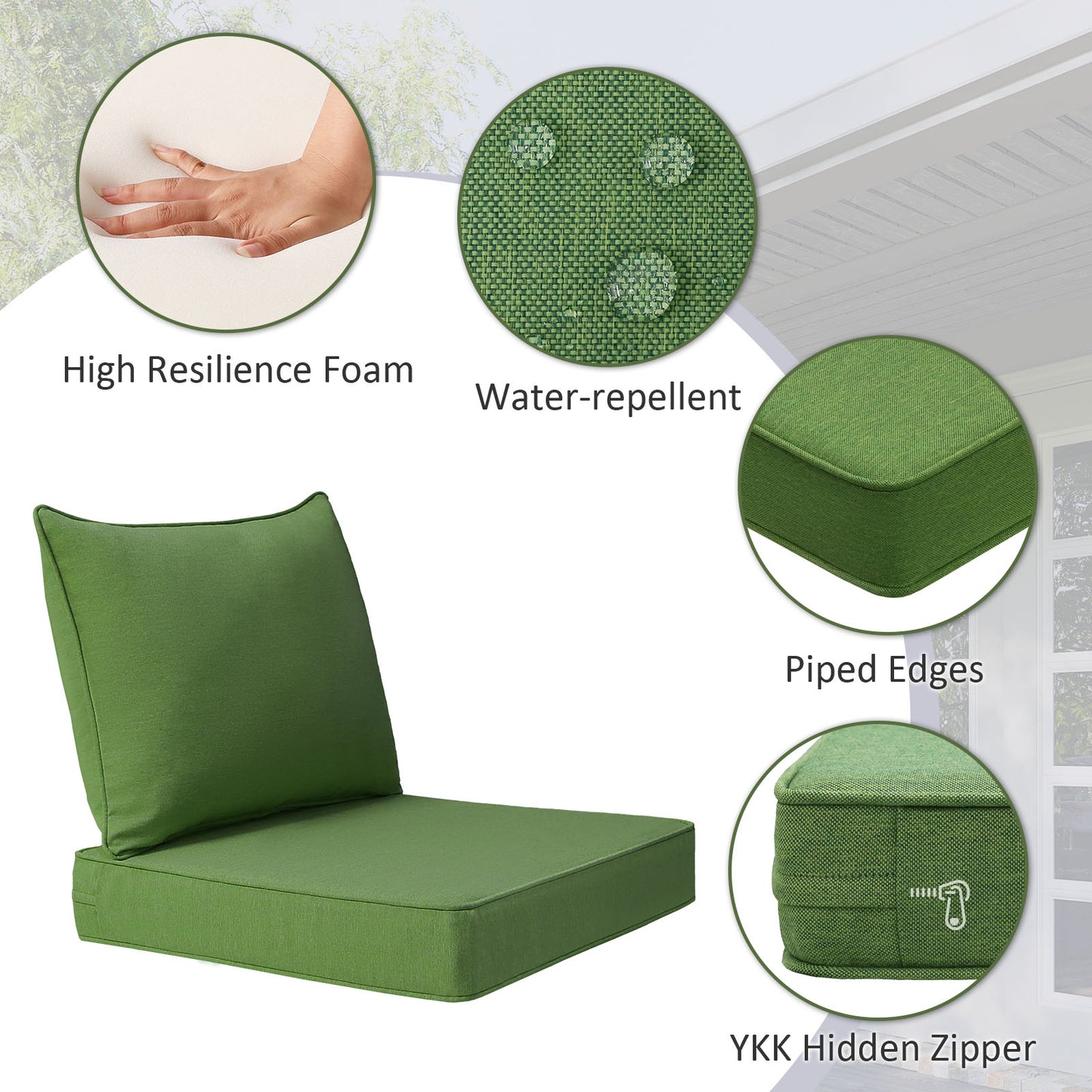 Unimatta Outdoor 24" x24" Deep Seat Cushion