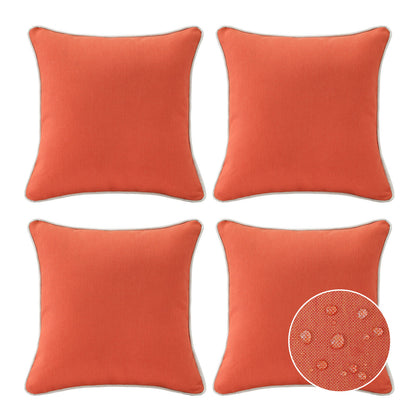 Unimatta Outdoor Pillow With Inserts Coral Orange