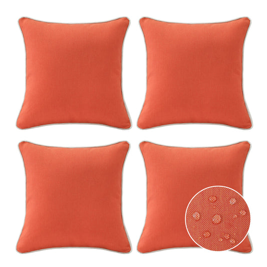 Unimatta Outdoor Pillow With Inserts Coral Orange