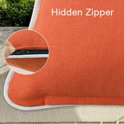 Unimatta Outdoor Pillow With Inserts Coral Orange