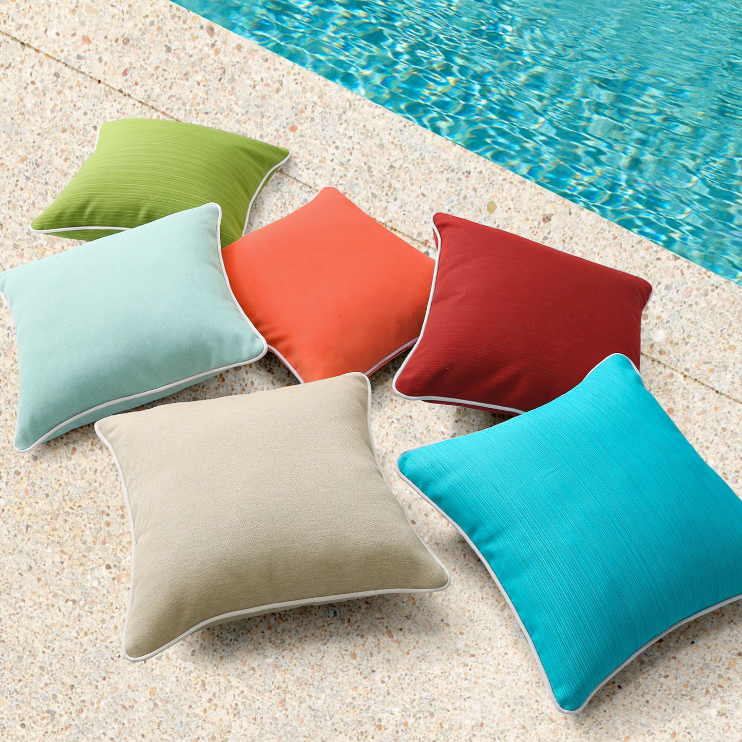 Unimatta Outdoor Pillow With Inserts Coral Orange