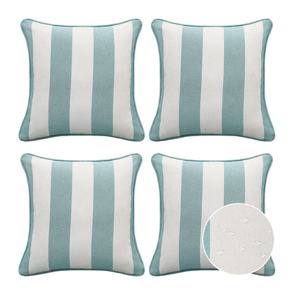 Unimatta Outdoor Pillow With Inserts Turquoise Stripe