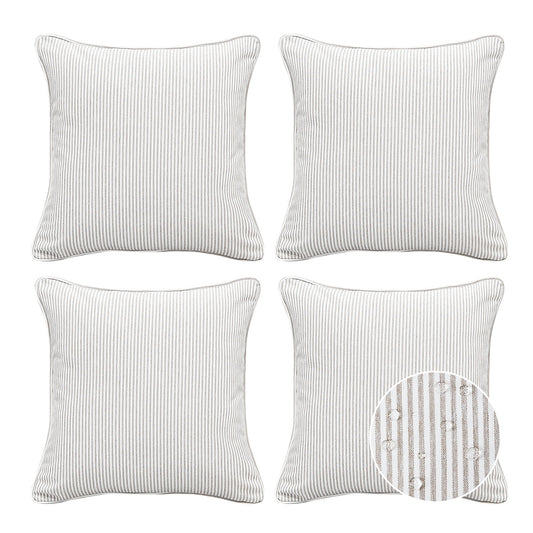 Unimatta Outdoor Pillow With Inserts Tan Stripe