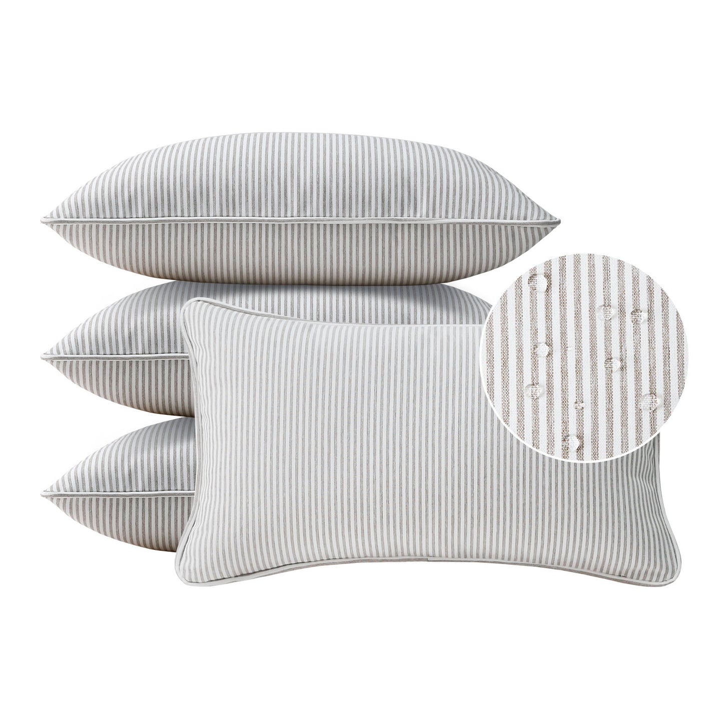 Unimatta Outdoor Pillow With Inserts Tan Stripe