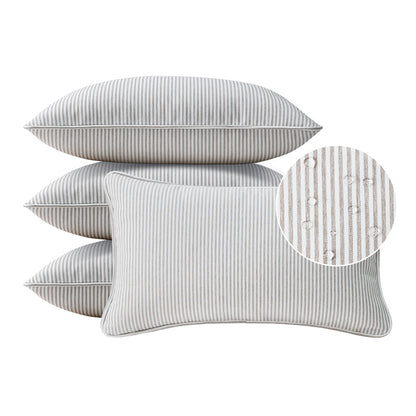 Unimatta Outdoor Pillow With Inserts Tan Stripe