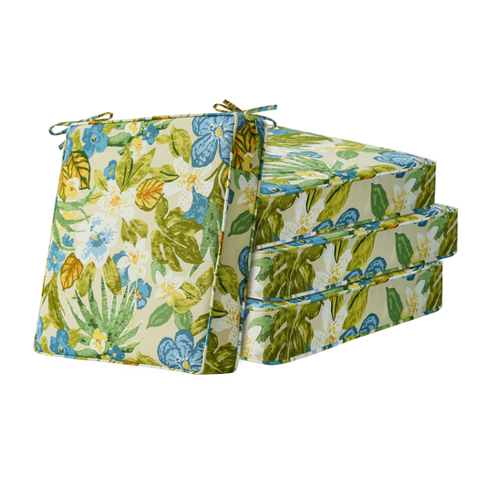 Unimatta Outdoor 19" x19" Seat Cushion Blue Flower