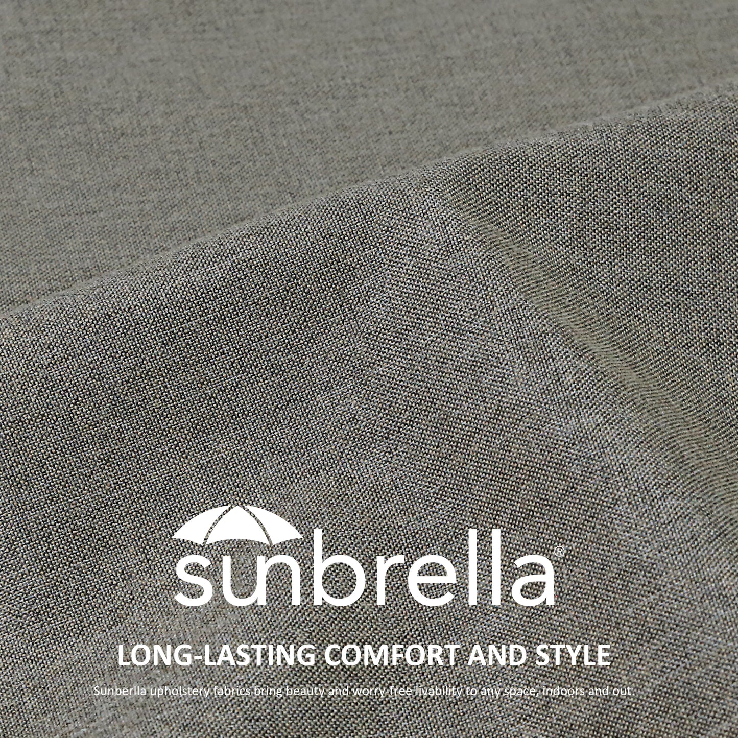 Sunbrella Outdoor 44" x21" High Back Cushion Cast Shale
