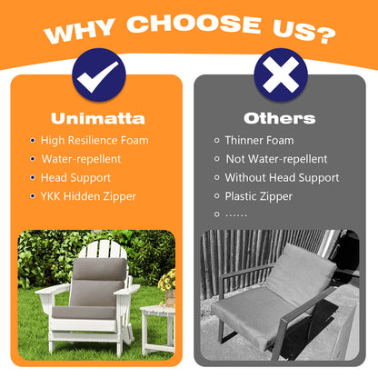 Unimatta Outdoor 44" x21" High Back Cushion