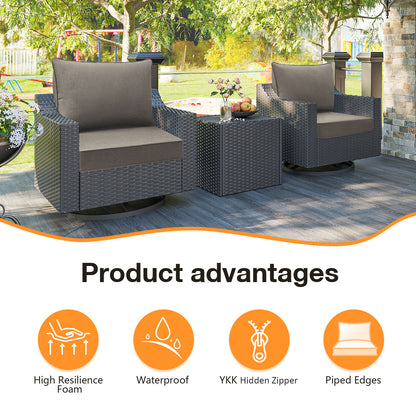 Sunbrella Outdoor 24" x24" Deep Seat Cushion Cast Shale