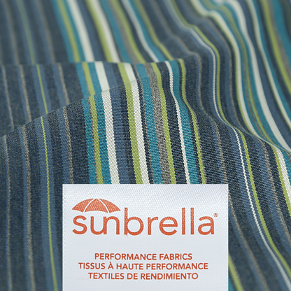 Sunbrella Outdoor  Pillow With Inserts Beach Stripe Lagoon
