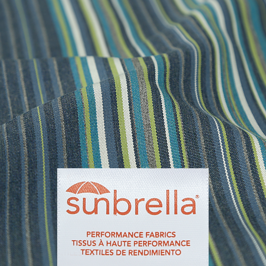 Sunbrella Outdoor  Pillow With Inserts Beach Stripe Lagoon