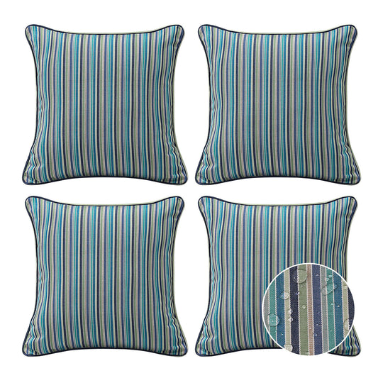 Sunbrella Outdoor Pillow With Inserts Swell Turquoise